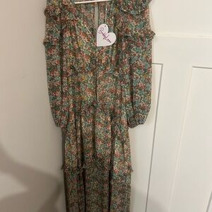 BuddyLove Pia Floral Chiffon Dress